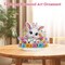 Easter Diamond Art Tabletop Kits, Flowers Rabbit Diamond Art Painting Desktop Ornaments for Adult, DIY Special Shaped Crystal Desk Placement Ornament for Home Decor